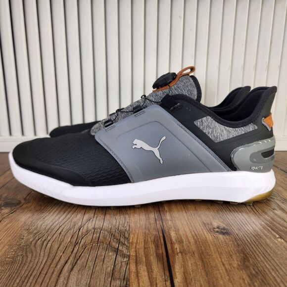 Puma Ignite Elevate Disc Golf Shoes Mens Sz 11.5 Black Gray Spikeless BOA Sport main image 9